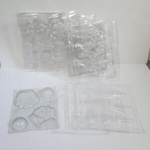 Candy & Sucker Plastic Molds Set Of 14 Thanksgiving Easter‎ Fall Sports Holiday